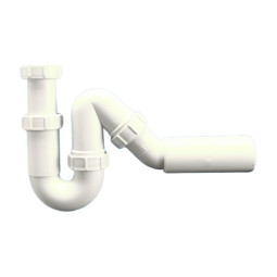 MRSK12-50 Сифон трубный P/S-образный (1 1/2"х40мм) без выпуска с универсальной отводной трубой D40/