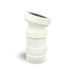 MRWC-F10R Фановая раздвижная (L260-365мм) гофрированная труба под углом 14° c манжетой; вход Ду=97-