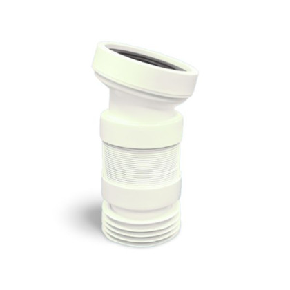 MRWC-F10R Фановая раздвижная (L260-365мм) гофрированная труба под углом 14° c манжетой; вход Ду=97-