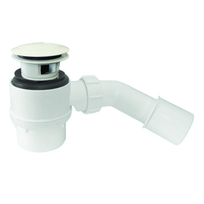 MRB15-WH Сифон бутыл. д/ванн (H95мм, выпуск D70мм/H61мм латунь белый