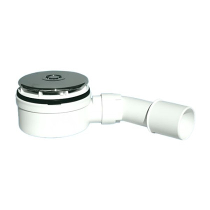 HC2730LCP-NRV Сифон бутылочный для поддона с выпуском (H53мм, выпуск/"грибок-дизайн Мерседес" D110м