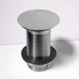 CWU70-CB Выпуск (60мм сливная решетка, 70мм пробка тип-"кнопка") металлический без перелива с контр