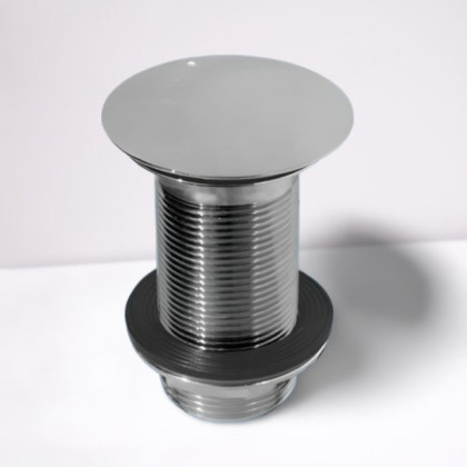 CWU70-CB Выпуск (60мм сливная решетка, 70мм пробка тип-"кнопка") металлический без перелива с контр