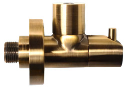 ANGVAL-10-AB Кран (1/2"«папа»хДу=10мм) латунный угловой; цвет-античная бронза