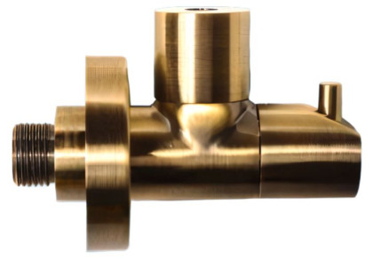 ANGVAL-10-AB Кран (1/2"«папа»хДу=10мм) латунный угловой; цвет-античная бронза