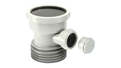 DC1D-GR Муфта (L156мм) с манжетой и компрессионным отводом Ду=40мм; вход Ду=110мм под раструбное со