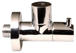 ANGVAL-10-CP Кран (1/2"«папа»хДу=10мм) латунный угловой; цвет-хром