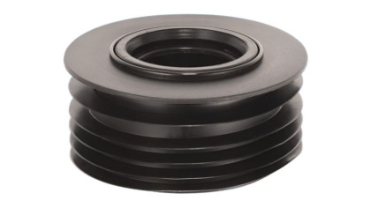 DC3-BL Переходник с 110мм (вставляется внутрь 4"/110мм трубы) на Ду=50мм; цвет-чёрный