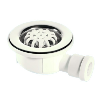 UPSW-1 Водосток напольный (без гидрозатвора) с 70мм сливной решеткой из нержавейки и пластиковой за