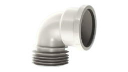 DC90-GR Отвод (L175мм) на 90° с манжетой; вход Ду=110мм под раструбное соединение, выход вставляетс