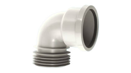 DC90-GR Отвод (L175мм) на 90° с манжетой; вход Ду=110мм под раструбное соединение, выход вставляетс