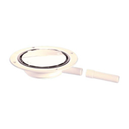 USG1WH Водосток напольный (без гидрозатвора) с круглой (D119мм) пластиковой сливной решеткой под ги