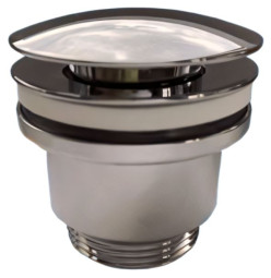 BCWP60-CB  Выпуск (60мм тип-"кнопка") мет. высота 45мм; выход 1 1/4" «папа»; цвет-хром