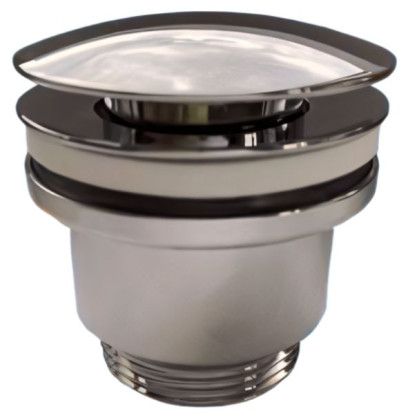 BCWP60-CB  Выпуск (60мм тип-"кнопка") мет. высота 45мм; выход 1 1/4" «папа»; цвет-хром