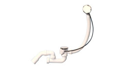 MRB2CNS-PB Трап (1 1/2"х40мм) с ревизией для ванн с автопереливом (L575ммхD34мм), пластиковой повор