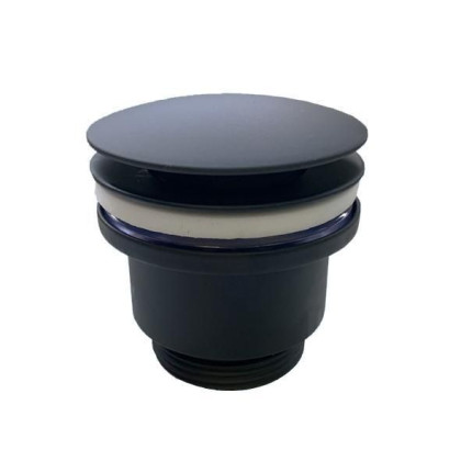 BCWP60-MBL  Выпуск (60мм тип-"кнопка") мет. высота 45мм; выход 1 1/4" «папа»; цвет-матовый черный