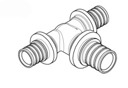 Rehau Тройник перех. 20-25-20 MX латунь