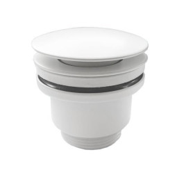 BCWP60-MWH  Выпуск (60мм тип-"кнопка") мет. высота 45мм; выход 1 1/4" «папа»; цвет-матовый белый