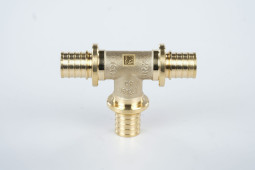 Rehau Тройник равнопрох. 16 MX латунь