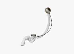 MRB2SN-PB Трап (1 1/2"х40мм) для ванн "стандартный" с автопереливом (L575ммхD34мм), металлическими