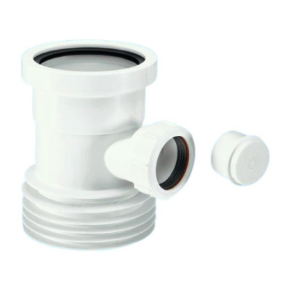 WC-DC1D  Муфта (L149мм) с манжетой и компрессионным отводом Ду=40мм; вход Ду=90мм, выход вставляетс