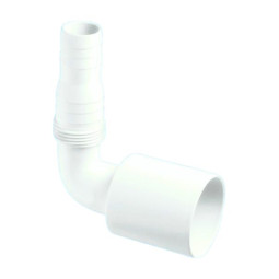 MRWMF-90 Адаптер под углом 90° для подключения слива бытовой техники; выход Дн=40мм; цвет-белый