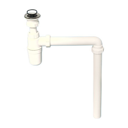 MRSK8 Сифон бутылочный (1 1/2"х32мм) с выпуском (70 мм нержавеющая решетка), пробкой и отводным кол