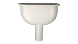 DRIPCUP-L-50GR Овальная (265ммх110мм) приемная воронка; выход Дн=50мм; цвет-серый