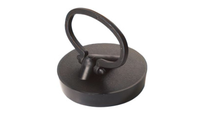 HC59-45 Резиновая пробка с круглым держателем для выпуска с 70/85/113мм решеткой; цвет-чёрный