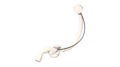 MRB2W-PB Трап (1 1/2"х40мм) для ванн "стандартный" с автопереливом (L575ммхD34мм), пластиковыми пов