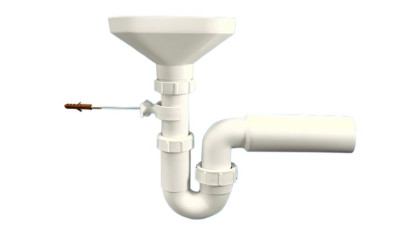 HC7-FUN Сифон трубный Р-образный (1 1/2"х40/50мм) дляразрыва пот/струи с овальной (170ммх85мм) прие