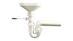 HC740FUN Сифон трубный Р-образный (1 1/2"х40мм) дляразрыва потока/струи с овальной (170ммх85мм) при