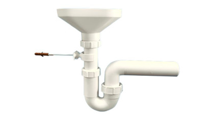 HC740FUN Сифон трубный Р-образный (1 1/2"х40мм) дляразрыва потока/струи с овальной (170ммх85мм) при