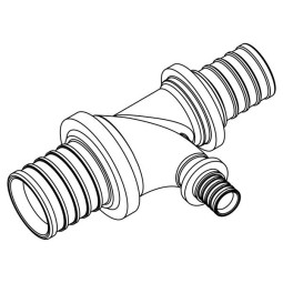 REHAU Тройник, Rehau, RAUTITAN, 32, 16, 25, бронза (RX), с повышенным сопротивлением на проходе